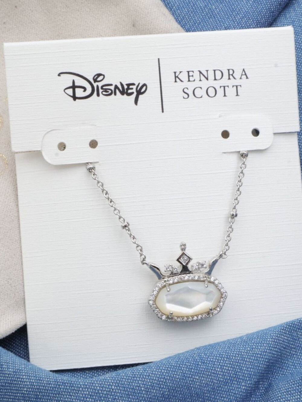 Kendra Scott Elisa Princess 'Visionary' Necklace - Silver & Ivory Mother--Pearl